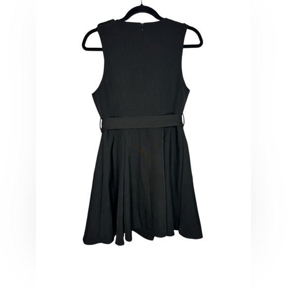 Old Money Grunge Black Belted Bow Accent Mini Dress Size Large - Picture 7 of 12